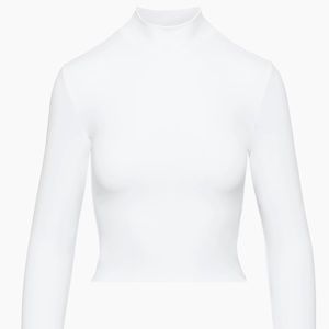 PERFECT Aritzia Babaton Contour Mockneck Longsleeve, white, size XL